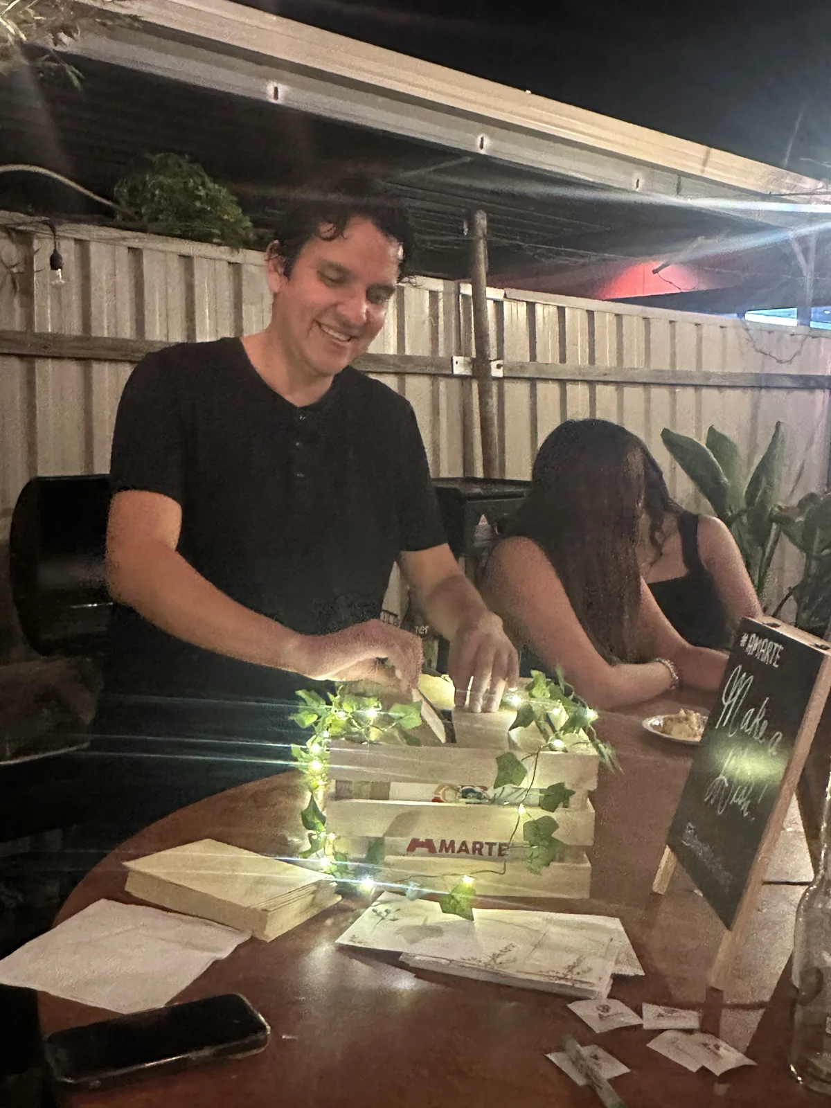 Jonathan taking part in Make a Wish.